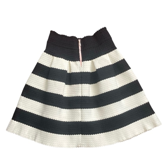 Anthropologie Girls From Savoy Pointe Belle Striped Skirt Women S Black & Cream - Picture 4 of 8